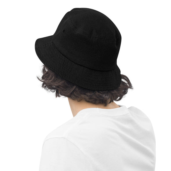 VA Embroidered Monogram Denim bucket hat