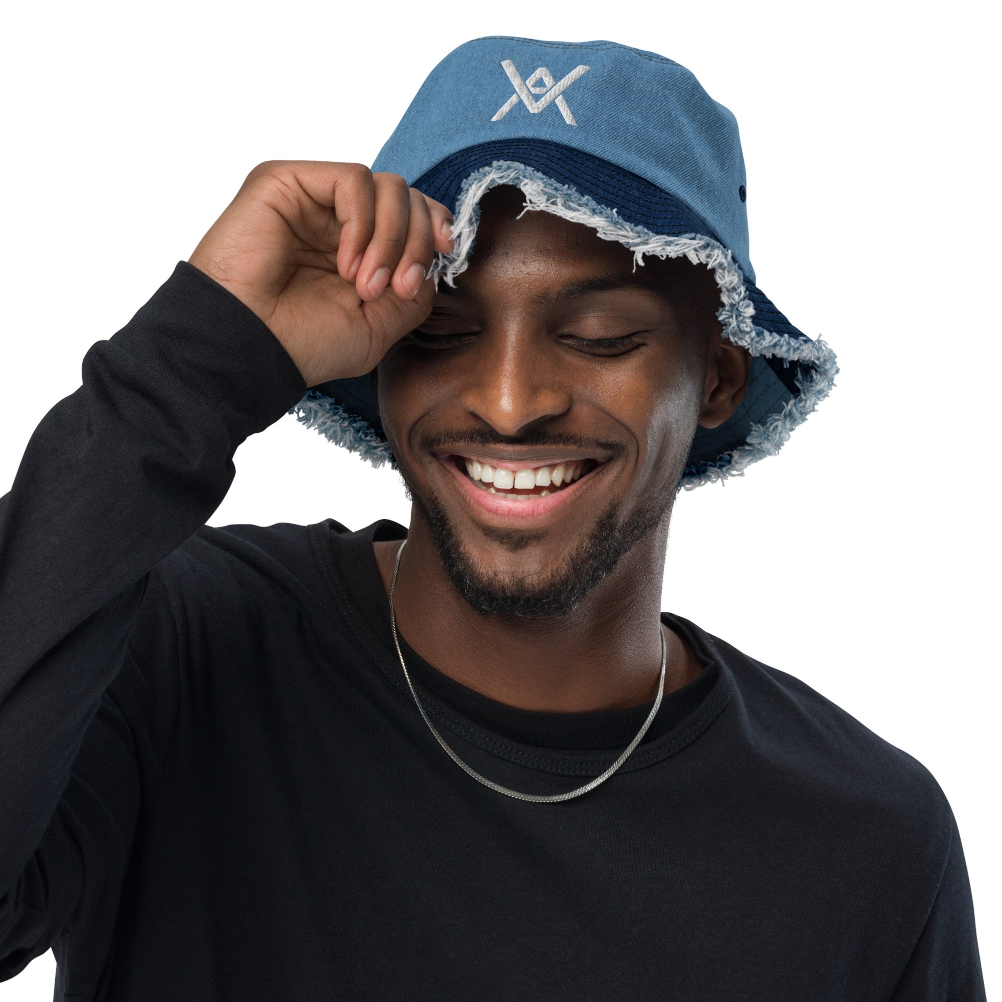 ★ LMC★ VINTAGE DENIM FN BUCKET HAT dark blue 0LM24SHG110D LMC
